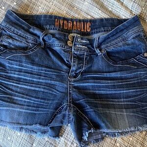 Hydraulic Dark Blue Denim Shorts